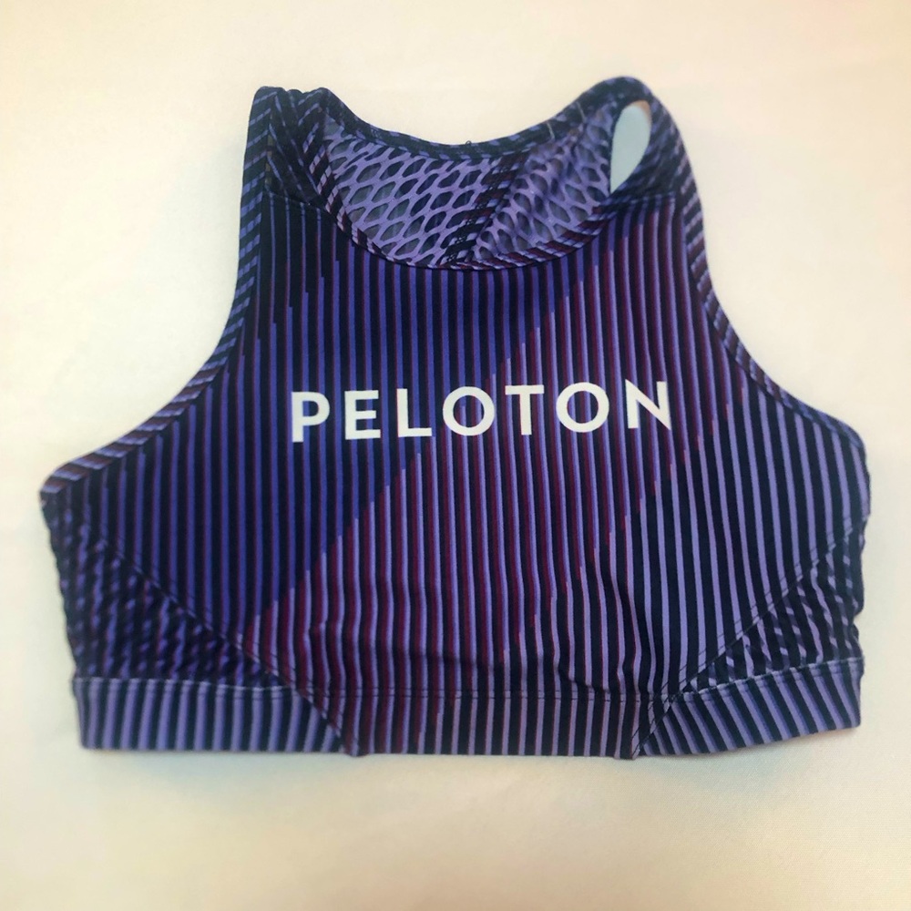 Peloton Sports Bra Purple Black Size S Wear It To Heart